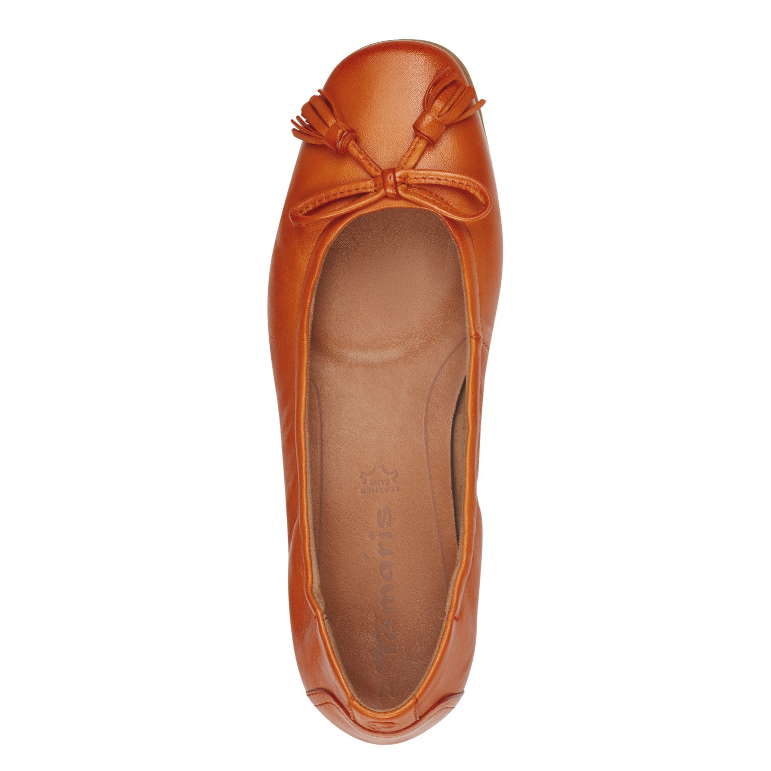 tamaris-ballerine-orange-cuir-22107-42-606-5